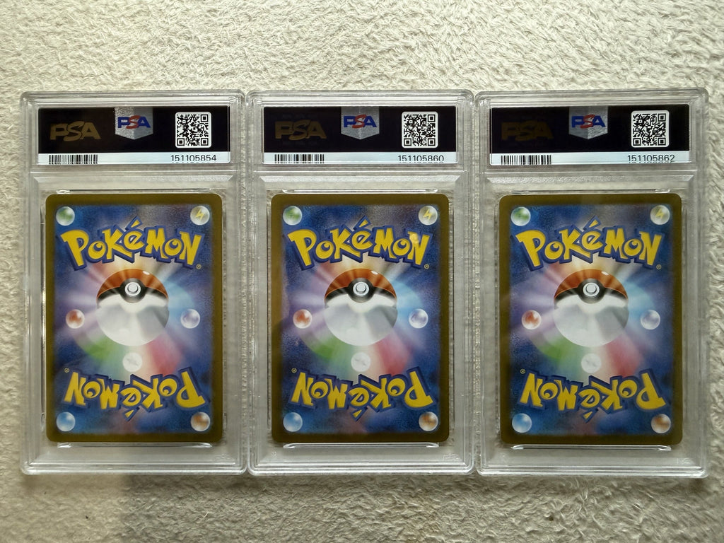 Tohoku Hiroshima Fukuoka Pikachu PROMO Set SV-P Japanese Pokemon cards PSA 10 GEM MT back