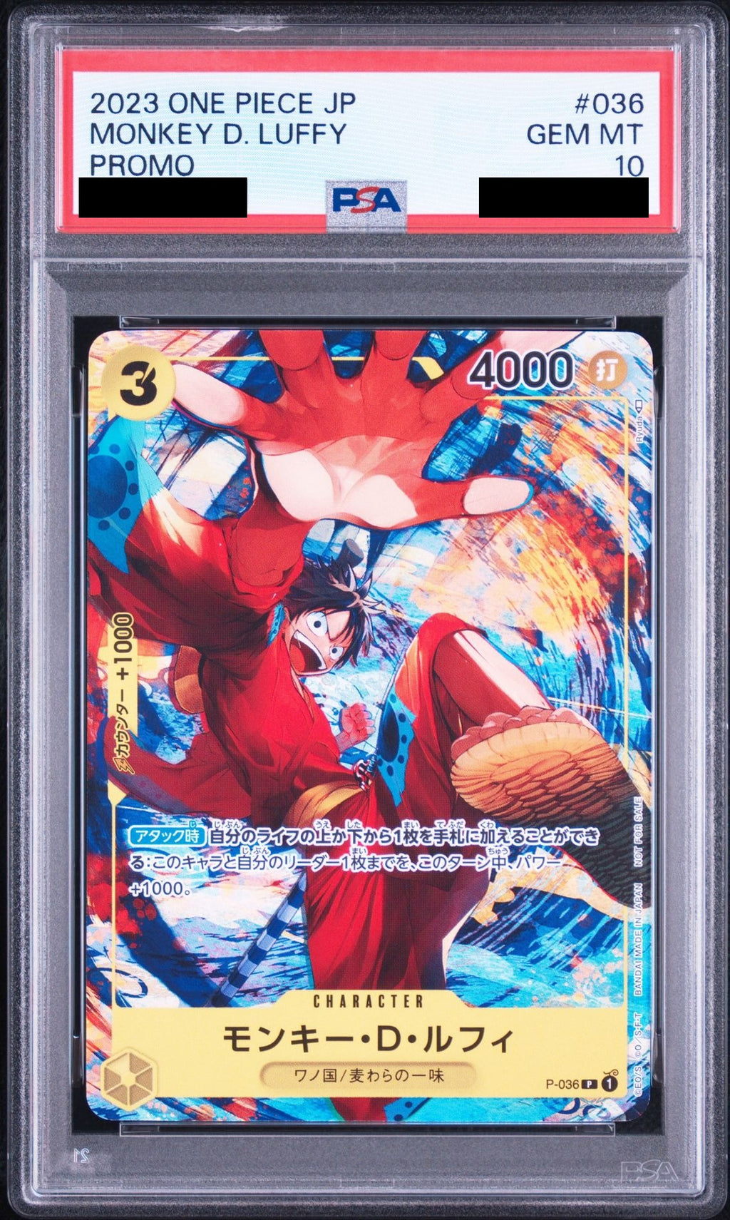 Monkey D. Luffy P P-036 One Piece PSA 10