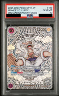 Monkey D. Luffy SEC Special Card 3rd Anniversary Gold OP05-119 One Piece PSA 10