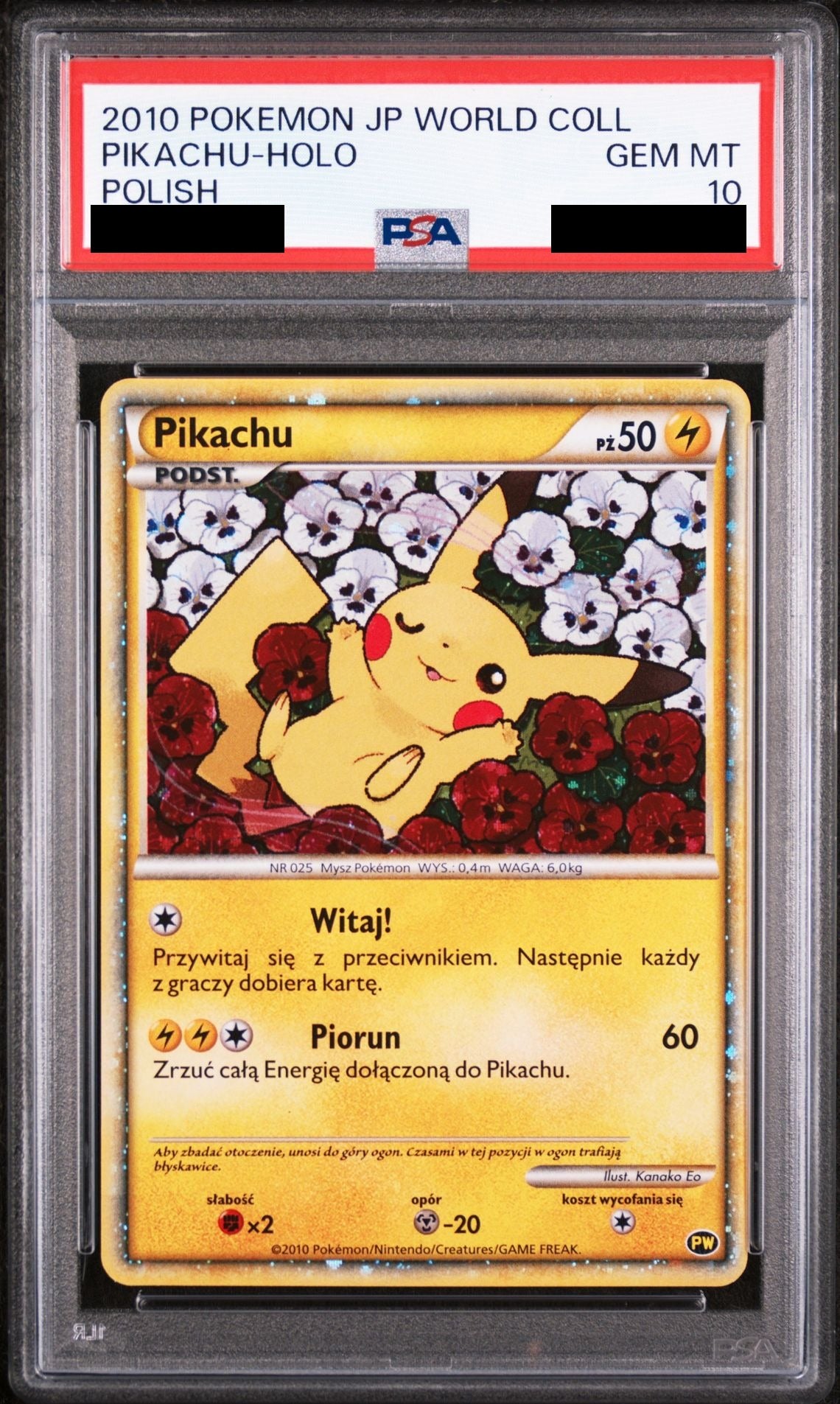 Pikachu Polish Pikachu World Collection (PW) PSA 10