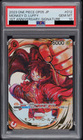 Monkey D. Luffy SR Parallel Signature ST01-012 One Piece PSA 10
