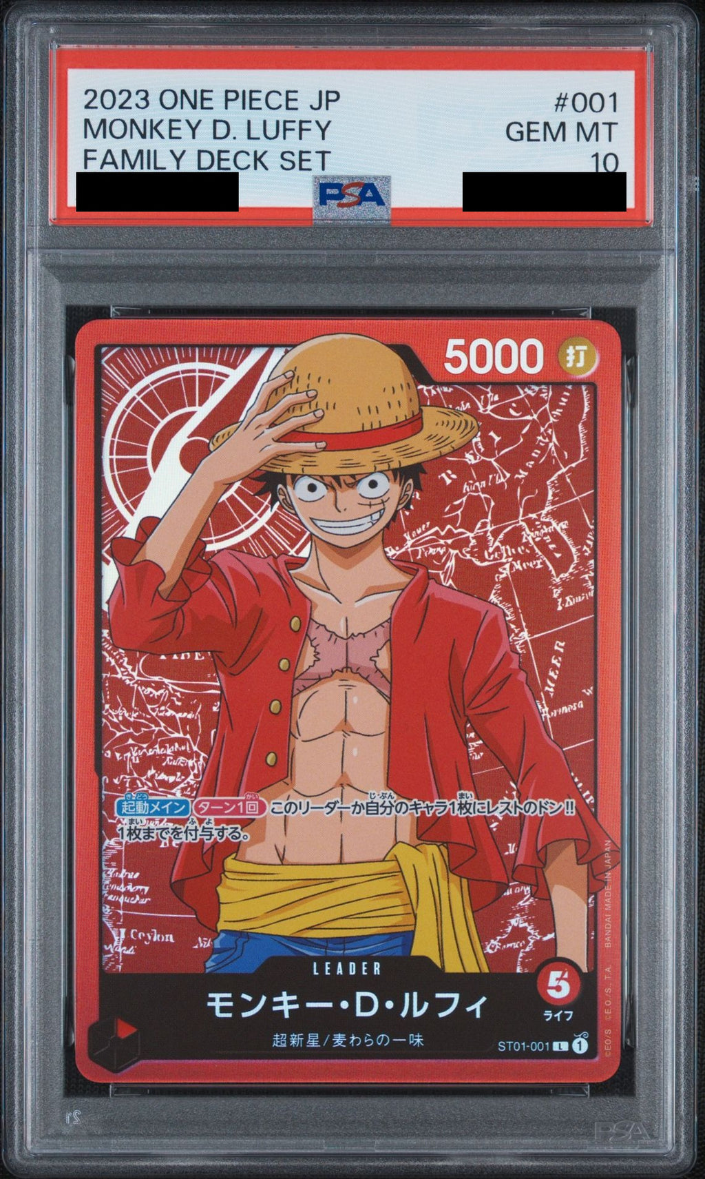 Monkey D. Luffy L ST01-001 One Piece PSA 10