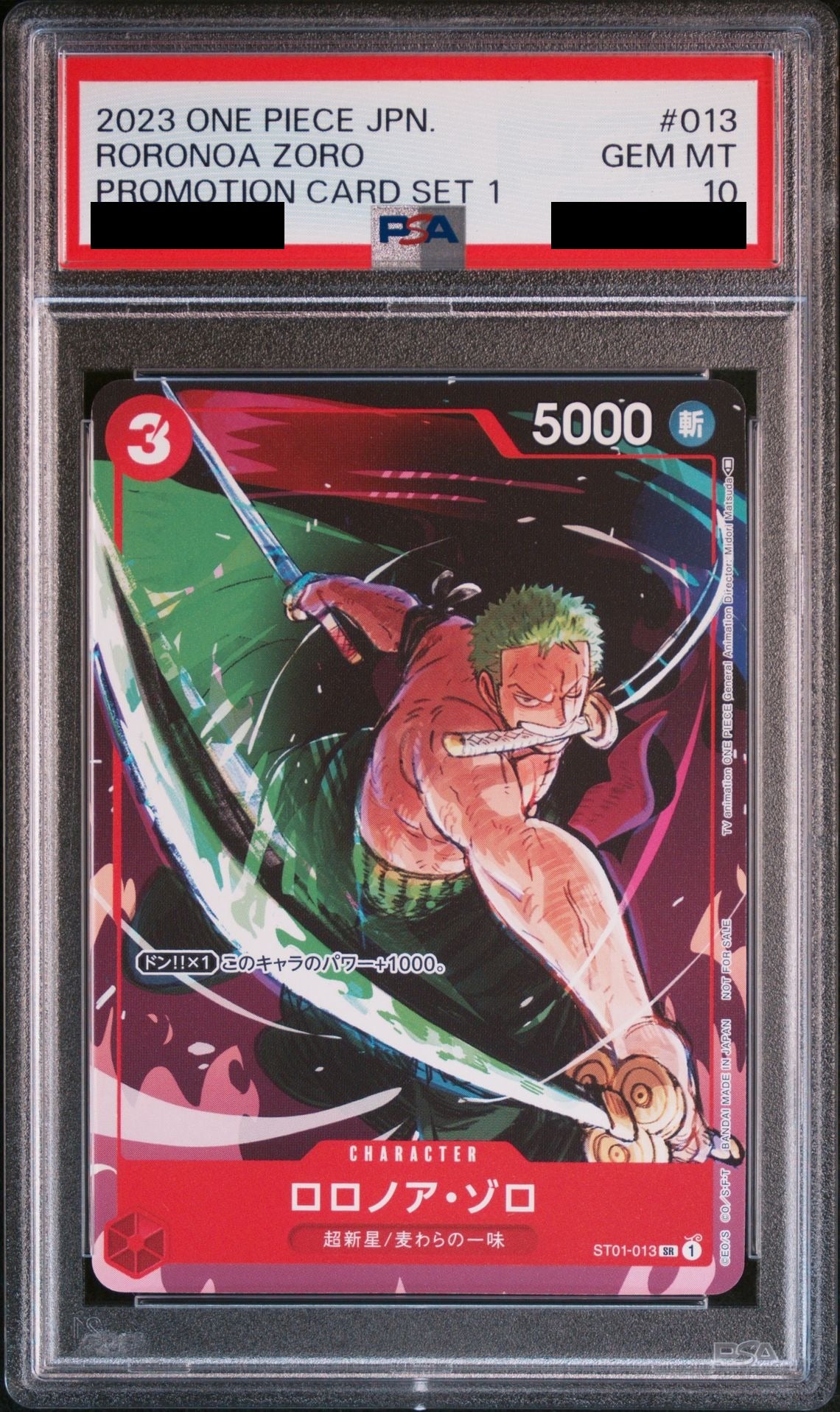 Roronoa Zoro SR ST01-013 One Piece PSA 10