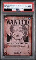 Shanks Wanted SR-SPC OP09-004 One Piece PSA 10