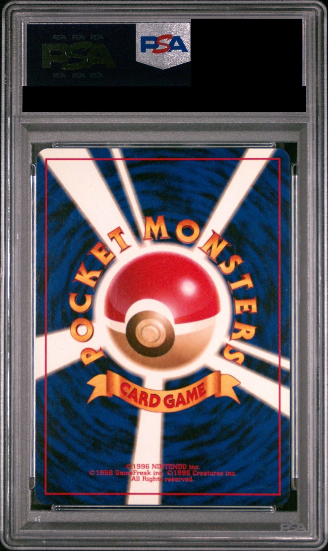Alakazam Old Back PMCG1-2 PSA 10 back