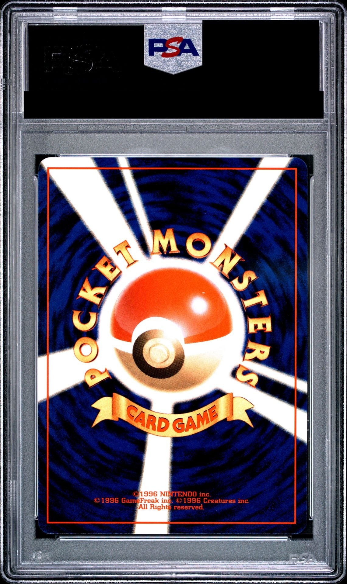 Raichu R Old Back No.026 PMCG3 PSA 10 back