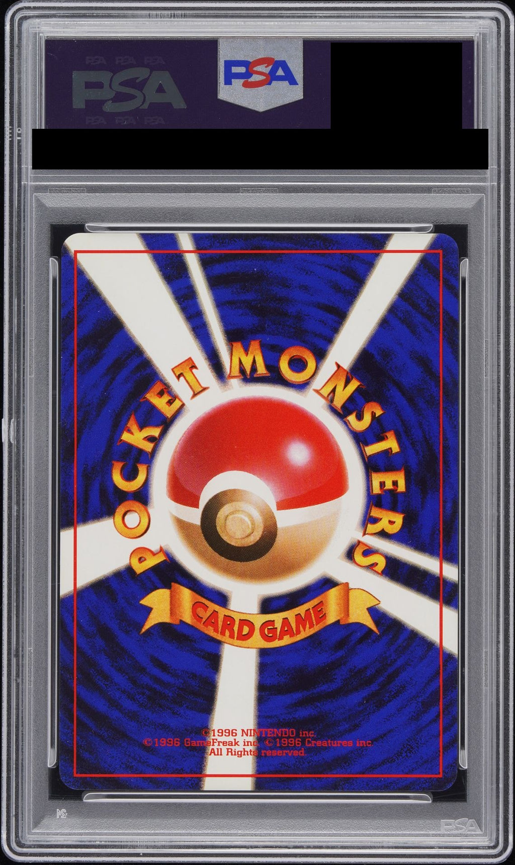 Pikachu Old Back PMCG1-2 PSA 10 back