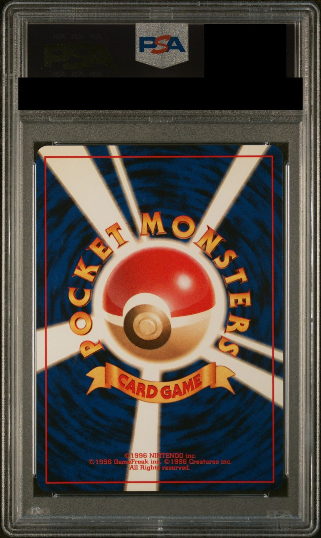 Rocket's Mewtwo Old Back No.150 PMCG-G2 PSA 10 back