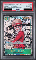 Monkey D. Luffy SEC Comic Parallel OP13-118 PSA 10