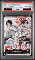 Luffy & Ace Leader Parallel ST30-001 PSA 10