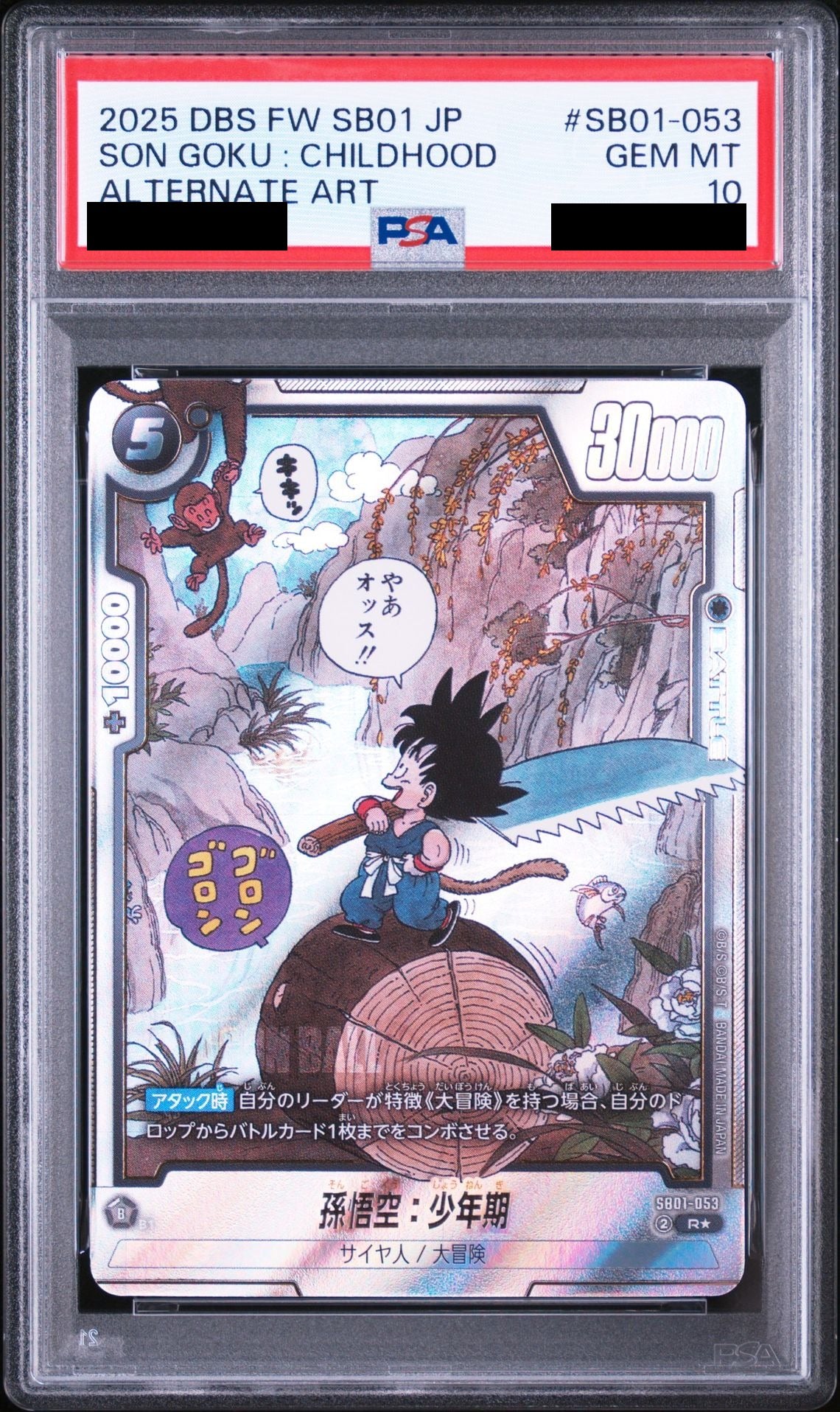 Son Goku Youth R* SB01-053 Dragon Ball PSA 10