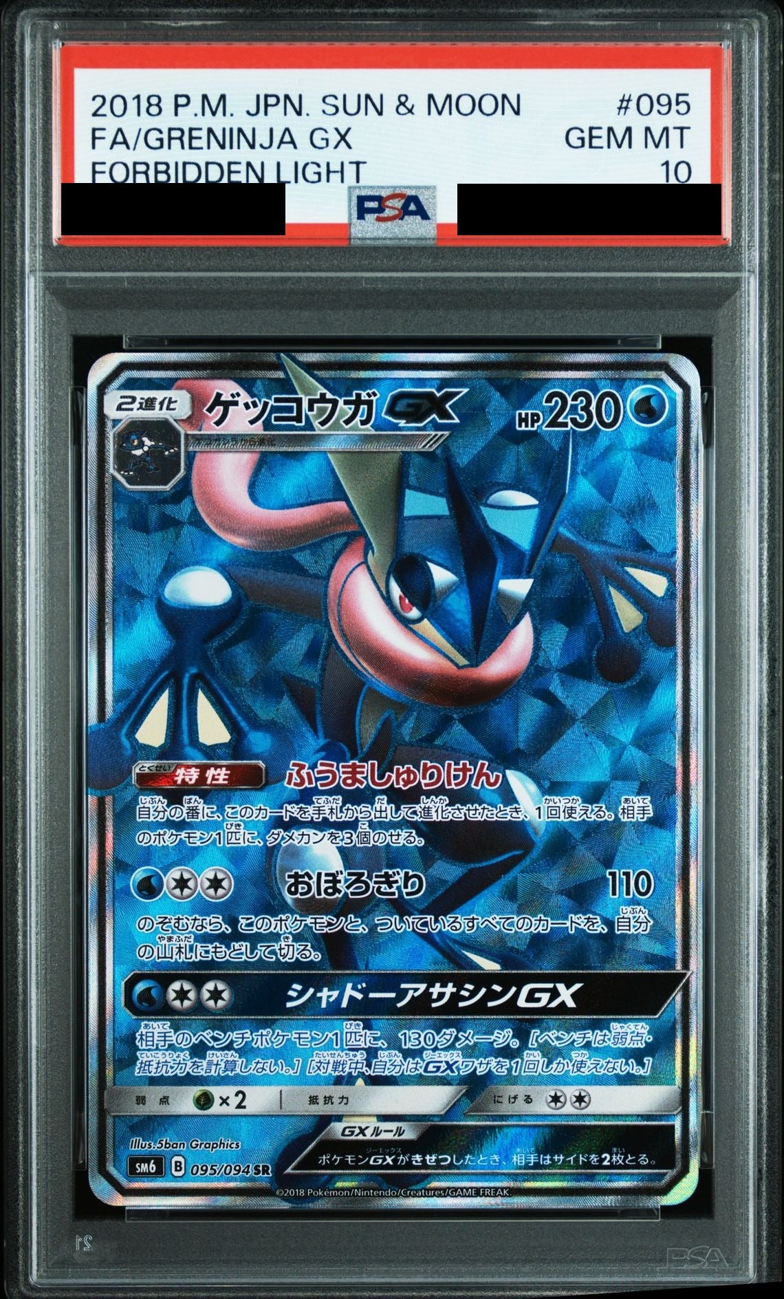 Greninja GX SR 095/094 SM6 PSA 10