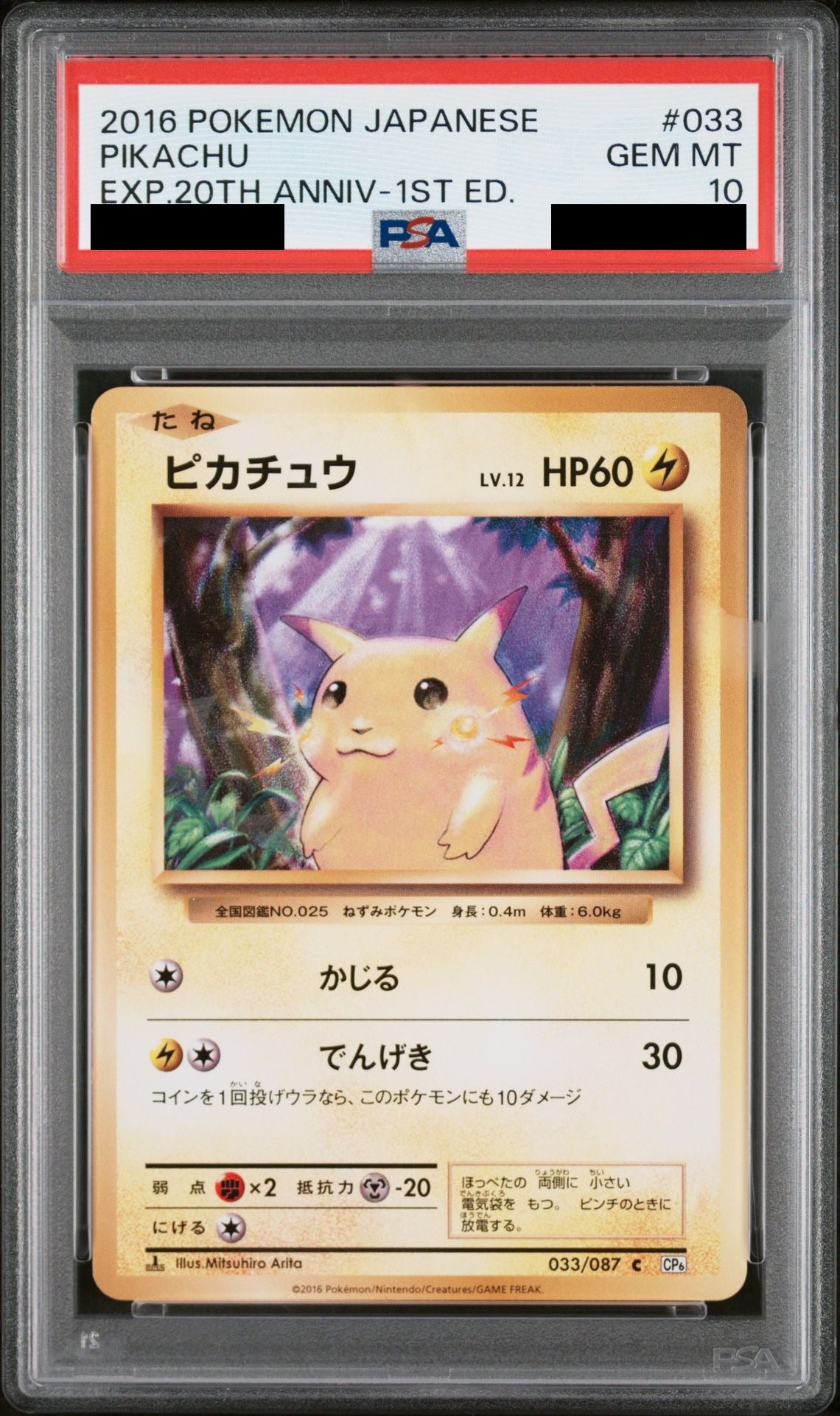 Pikachu 033/087 CP6 PSA 10