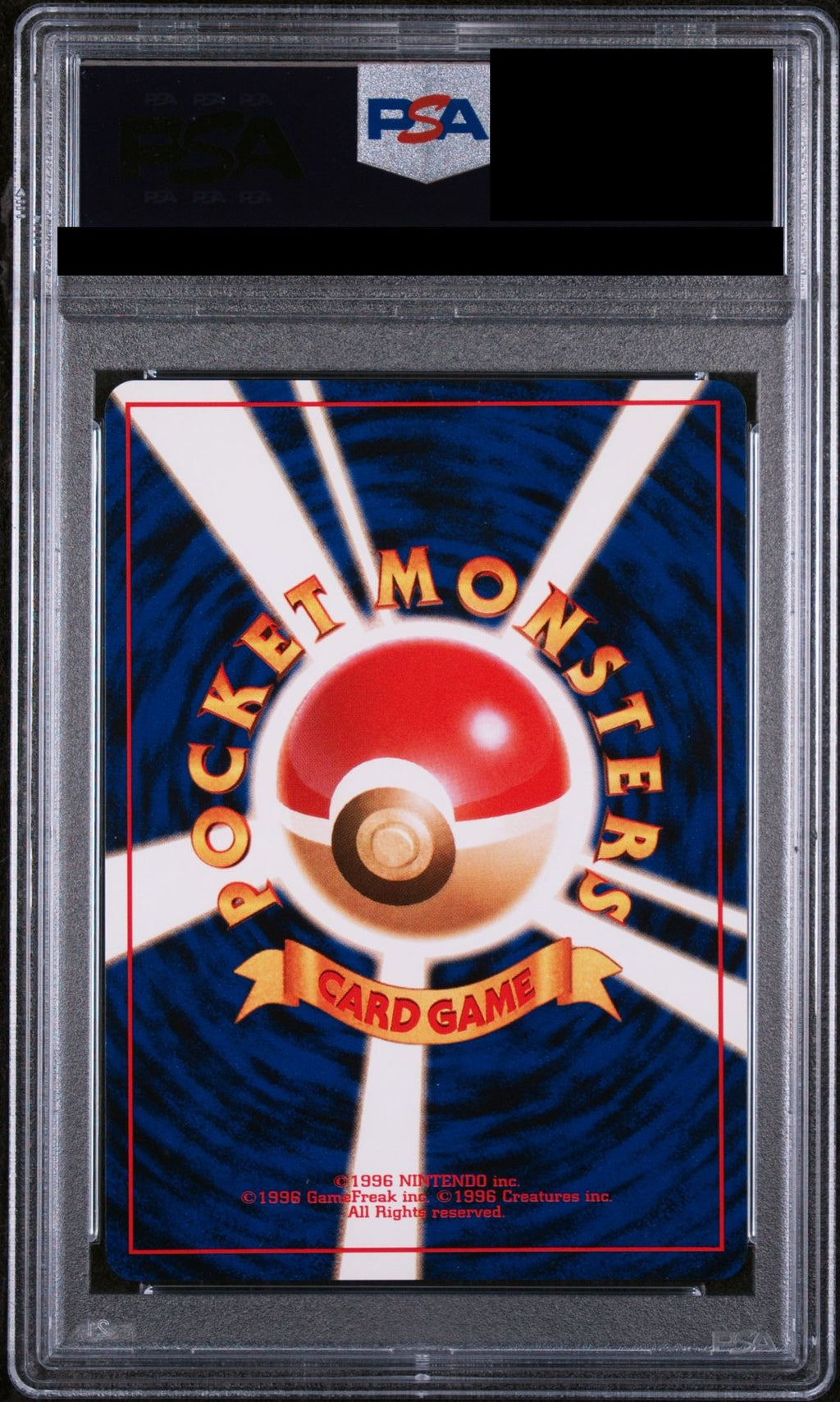 Lt. Surge's Raichu R Old Back No.026 PMCG-G2 PSA 10 back