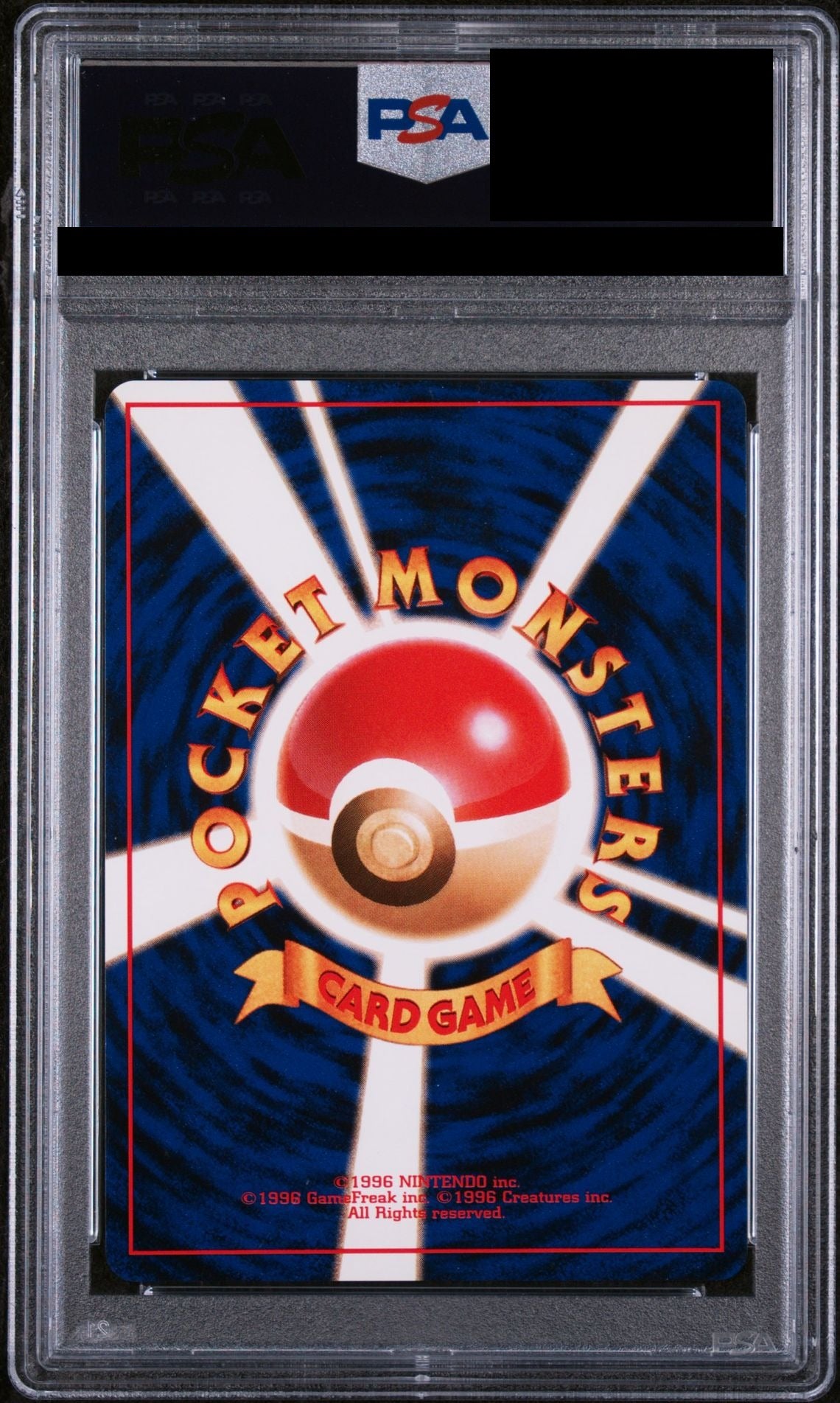 Lt. Surge's Raichu R Old Back No.026 PMCG-G2 PSA 10 back