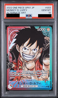 Monkey D. Luffy L-P OP01-003 One Piece PSA 10