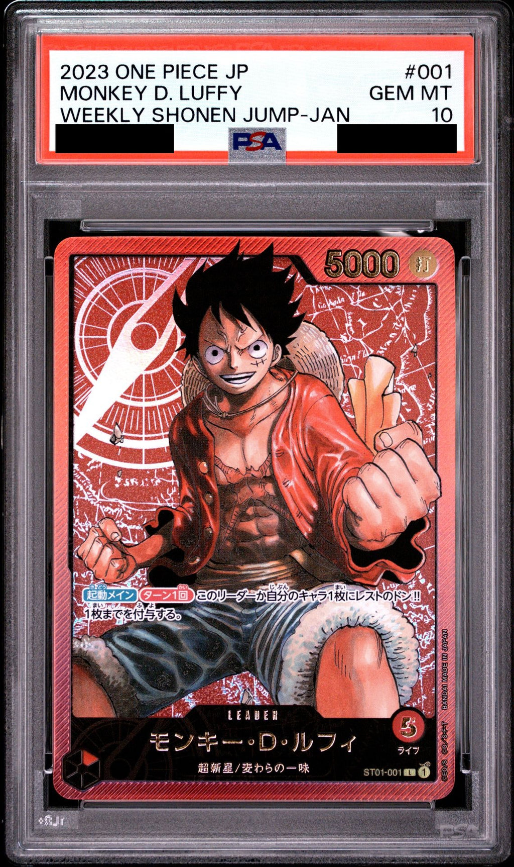 Monkey D. Luffy L ST01-001 One Piece PSA 10