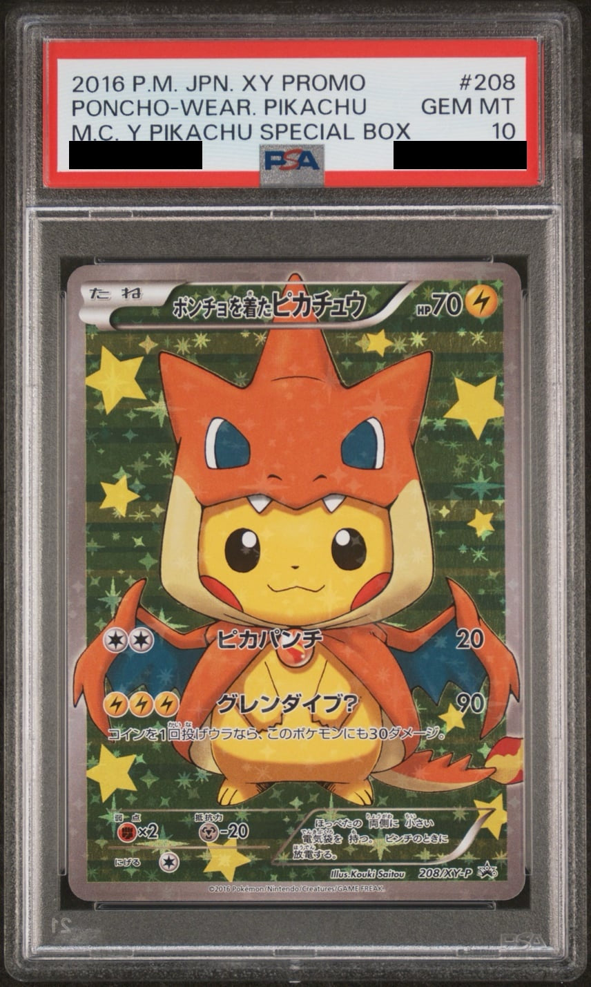 Poncho-wearing Pikachu PROMO 208/XY-P - XY-P - Japanese - PSA 10 GEM MT