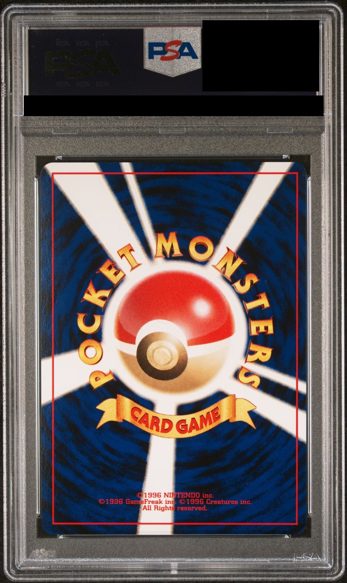 Entei Old Back No.244 neo3 PSA 10 back